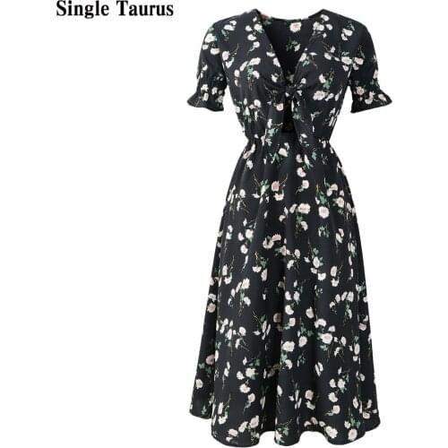 Расклешенные летние платья Single Taurus China At AliExpress