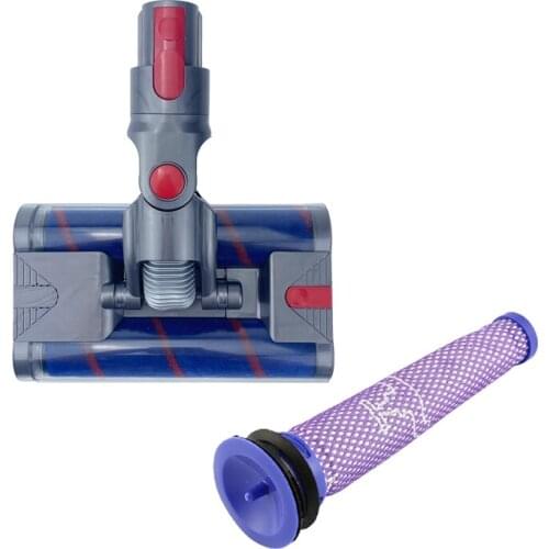 Replacement for Dyson V7 V8 Hand-Held Vacuum Cleaner Spare Roller Carpet Mite Removal Brush + Filter