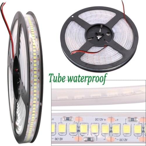 240LED/M LED Strip Light 12V 5m 2835 Horse Race Running 1200 SMD Flexible Led Tape White/Warm White/RGB Waterproof 10mm Width