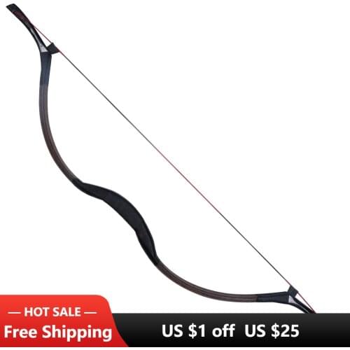 Traditional One-piece Archery 20-50 lbs horse bow traditional archery recurve bow one-piece Chinese bow 1 piece