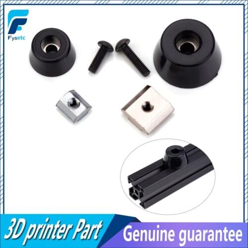 1Set Anti-vibration Rubber Landing Mat Feet Antivibration Feet With T Sliding Nut For 2020/3030 Aluminum Profile