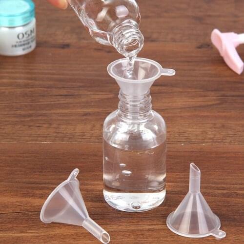 10pcs/lot Mini Plastic Funnel Bottles Packing Laboratory Chemistry Equipment