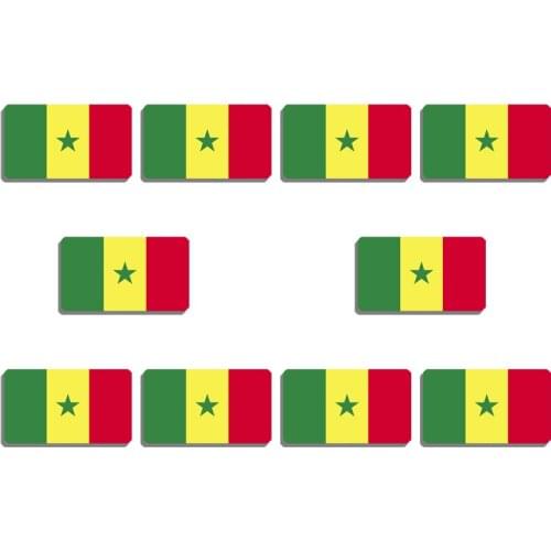 10Pcs Senegal Flag Brooch Vintage Large Lapel Flag Pins For Backpacks Patriotic Commemorative Badge Jewelry Gift