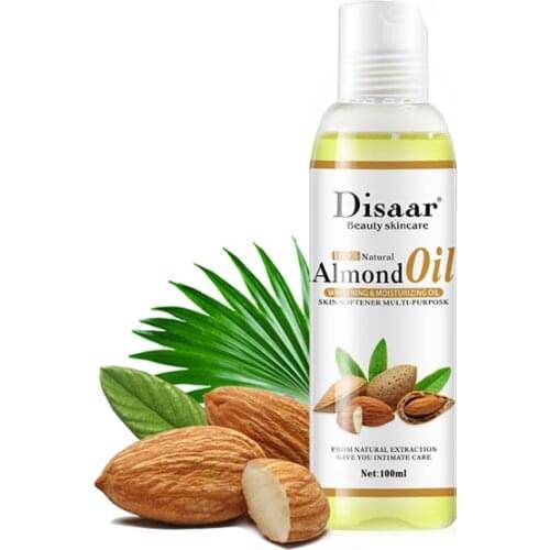 100ml Natural Almond Oil Body Face Massage Essential Oil Whitening Oil Control Moisturizing Skin Care Improve Sleep Relaxation