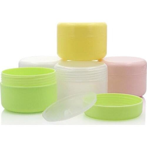100pcs 20g PP Plastic White Cream jar and Small Cosmetic Powder container for Beauty package Free Shipping