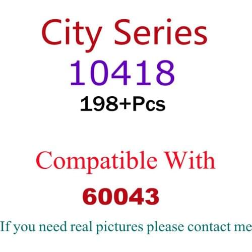 198Pcs 10418 Building Block Toy City Series 60043 Assembled Building Block Childrens Toy Gifts