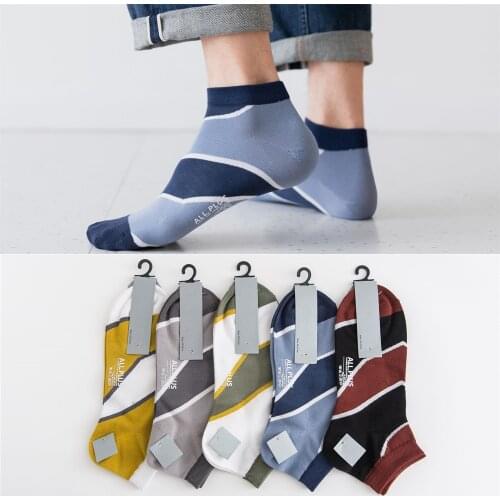 3 Pairs/lot Mens Bamboo Fiber Socks Casual Patchwork Colored Short Socks Man Sports Sneaker Ankle Socks For Teens Running Sock