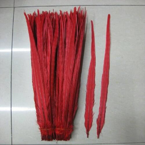 50PCS red Natural pheasant tail feathers 50-55 cm / 20-22 inches pheasant feathers centerpieces wedding decorations