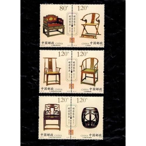 6 pcs Ming& Qing Furniture 2011-15 China stamp postage collection