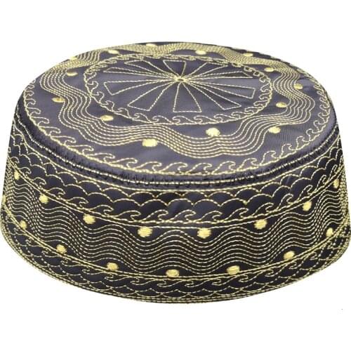 Arabe Men Hats Kippah African Clothes Allah Caps Head Wraps Arab Kippa Sombrero Pesca Turban Wrap Muslim Prayer Clothing Man