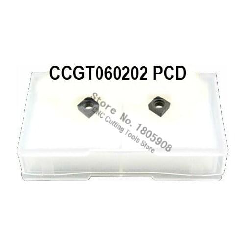 Free shipping 2PCS Diamond PCD Diamond cutting tool PCD inserts CCGT060202 for aluminum wheel