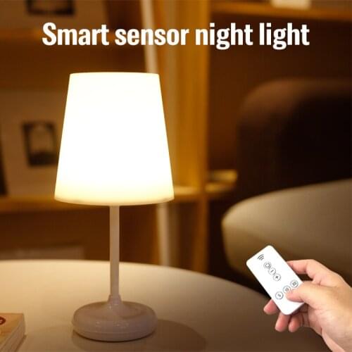 Wireless Touch Sensor Desk Lamp Remote Control Dimming Timer Table Lamp USB Charge Smart Home Bedrom Bedside Nursing Night Light