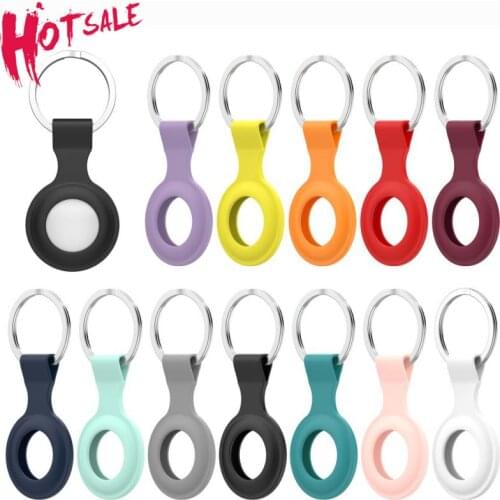 2021 For Apple Airtag Case Silicone Protective Sleeve Cover Keychain Airtags-tracker Silicone Case For Airtags Accessories