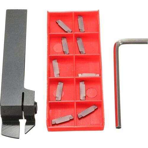 MGEHR1616 Parting Off Turning Tool Holder with 10pcs MGMN200 Carbide Inserts Lathe Tools