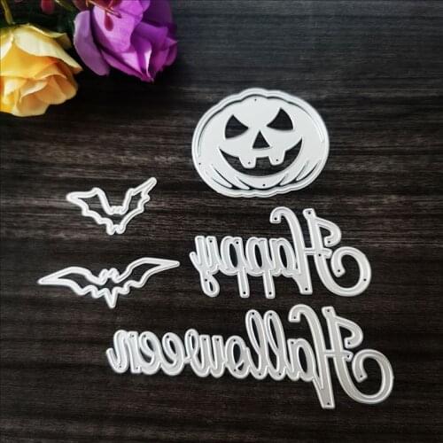 Halloween fast light pumpkin head bat metal cutting mould DIY scrapbook photo album relief handicraft mold