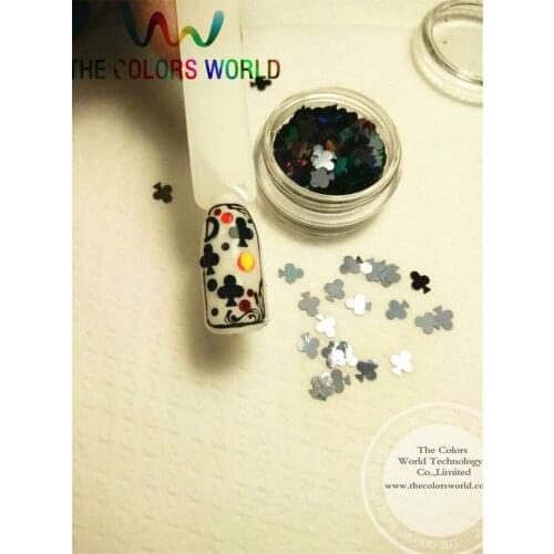 TCA1000 Laser Black Color Clubs 5MM Size Glitter dust ,Specular luster glitter for nail,tatto,Art decoration and others