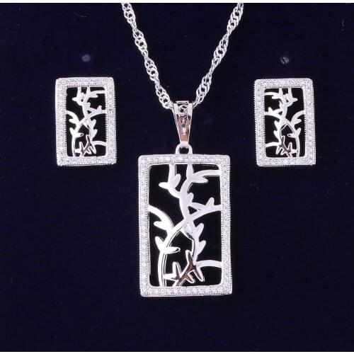 Love Monologue Top Quality Vintage Jewelry Sets White Cubic Zirconia Yellow Gold Color & Silver Color Fashion Jewelry X0572