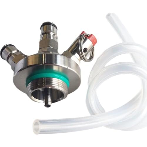 Stainless Steel Mini Keg Tap Dispenser MINI KEG - BALL LOCK TAPPING HEAD (WITH SILICONE DIP TUBE) home brew