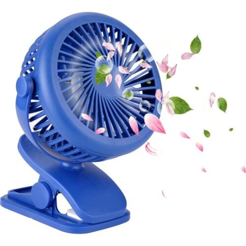 Multifunction Clip Fan Mini Rechargeable Baby Stroller Fans Portable Air Cooling USB Desk Fan with USB 18650 Battery Output