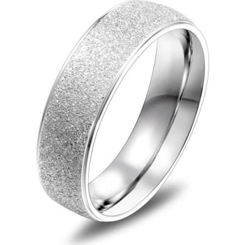 Men Women Couples Rings Silver Color Stainless Steel Simple Jewelry Accessories High Quality Finger Ring 2020 Dropshipping