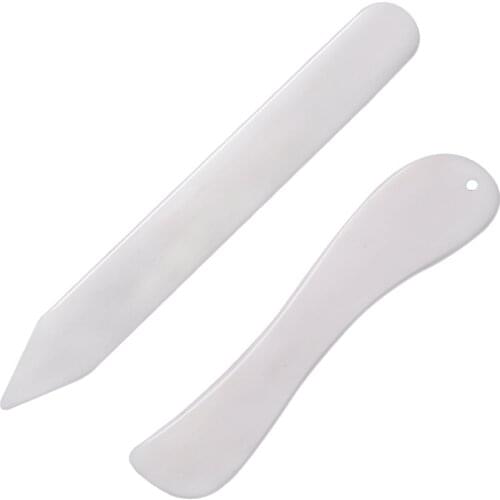 Nonvor 2pcs DIY handmade plastic cattle fracture paper knife, plastic letter opener, imitation bovine fracture paper scraper