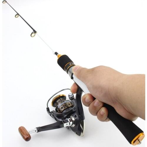 NEW 58cm Winter fishing Rod Reel Combos Ultra-short and ultra-light ice fishing rod 2000 reel set Winter carp fishing pole pesca