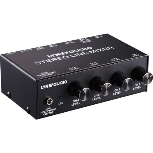 Professional Audio Signal Mini Mixer Stereo Five-way Active Mixer Headphone Monitor Microphone Input Lossless