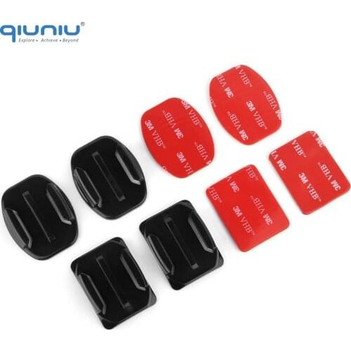 QIUNIU Flat Curved Adhesive Mount Replacement Kit for GoPro Hero 6 5 4 3+ 3 for Xiaomi Yi for SJCAM For GoPro Accessories