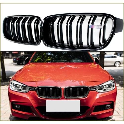 For BMW 23456 series medium grid F06/F12double wire medium grid bright black grille F22F23F30F35/F32/F33/F80/F82F10/F18/G30/G38