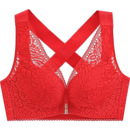 Sexy Lace Underwire Bra Women Front Closure Lace Bra Lingerie Bralette Underwear Big size design bras for women