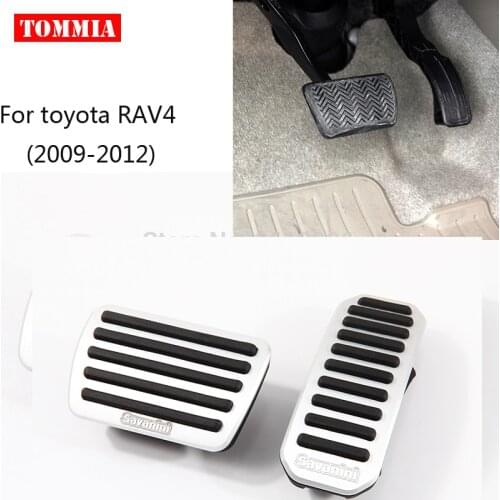 Tommia For Toyota RAV4 2009-2012 Pedal Cover Fuel Gas Brake Foot Rest Housing No Drilling Car-styling