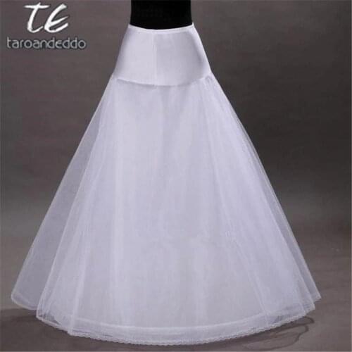 A-line Style White Petticoat for Dress One Hoops Wedding Accessories Underskirt Free Size Crinoline
