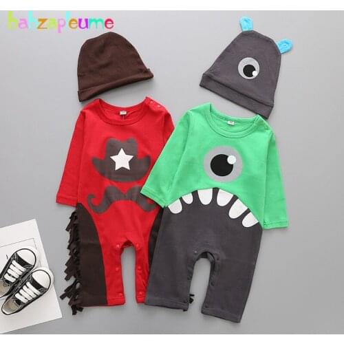 2Piece 0-18Months Spring Fall Unisex New Born Baby Clothes Cartoon Cute Jumpsuit Cotton Long Sleeves Boys Girls Rompers BC1284-1