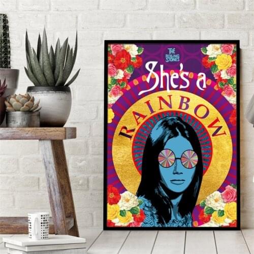 All In Gold Like A Queen Poster Canvas Painting Wall Art Shes A Rainbow Poster Wall Art Art Nouveau Print Rock Music Postersca
