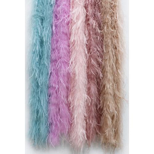 2 Meter fluffy ostrich feather boa skirt Costumes/Trim for Party/Costume Craft ostrich feather in wedding decorations
