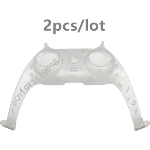 2pcs/lot Clear Replacement Cover, Transparent Front Shell Case Decorative Strip For Sony PS5 Playstation 5 DualSense Controller