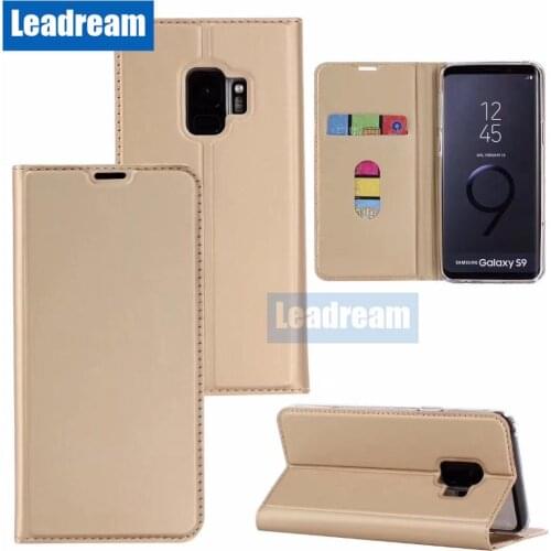 500PCS for Samsung Note 10 Plus S10 S9 S8 Plus Ultra-thin Plated Magnetic Case Cover With Card Slot Flip Shell for S7 edge