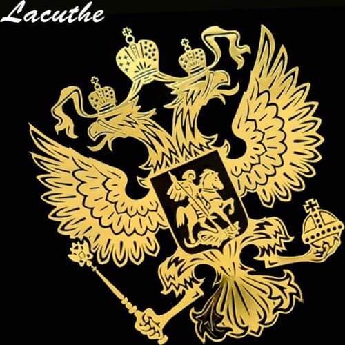 Car Stickers Russian National Emblem Car Styling Laptop Metal Sticker Russian Federation Auto Decals