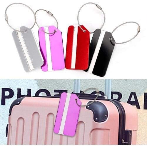 Baggage Tags Travel Suitcase Checked Card Mixproof For Storage Bags Luggage Boarding Pass Metal Luggage Tag Label