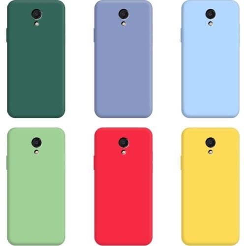 For Meizu M6s Case Pure Color Silicone Case Macaron Colors Candy hue Soft TPU Simple Black Casing Phone Back Cover