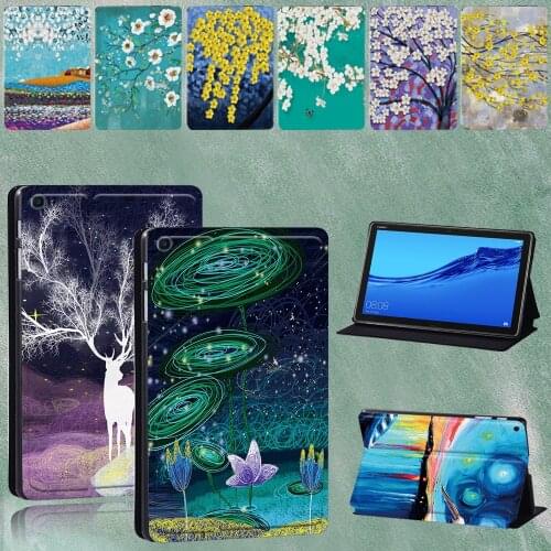 For Huawei MediaPad M5 10.8 Inch/M5 Lite 10.1 Inch PU Leather Stand Tablet Cover Protective Case +Stylus