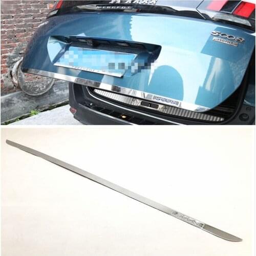 For Peugeot 5008 2017-2019 Stainless Car Rear Trunk Door Edge Side Moulding Cover Trim Car Exterior Accessories Stylilng