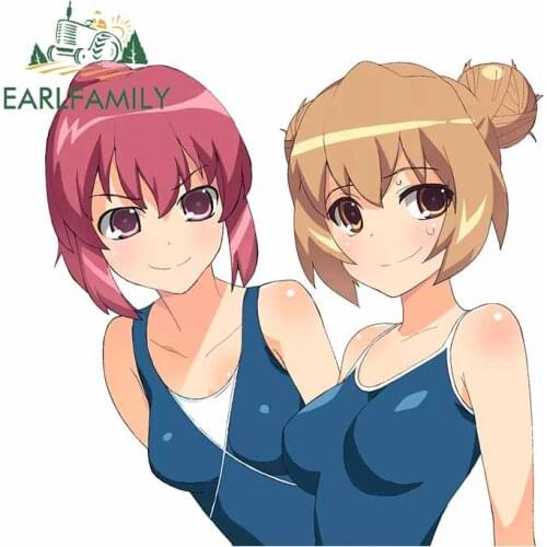 EARLFAMILY 13cm x 12.6cm for Toradora Aisaka Taiga Car Decal Waterproof Car Stickers Vinyl Material Refrigerator Interesting