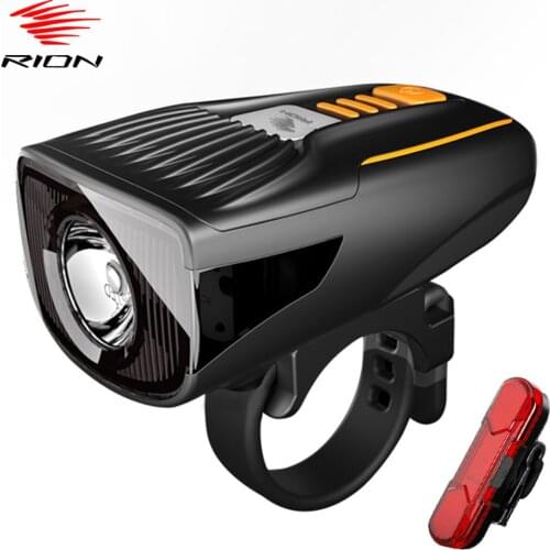 RION Front Light Bike LED Lighting Headlight on Flashlight for Bicycle Lantern Lamp Flashing Rechargeable Flasher Accessories