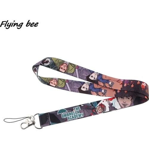 Flyingbee Umbrella College TV Show Neck Strap Lanyards ID Badge Card Holder Keychain Phone Gym Strap Webbing Necklace Gift X1364