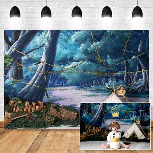 Wild One Newborn Portrait Backdrops Wild One Jungle Forest Photography Backdrop Cake Smash Baby Shower Birthday Party Decor