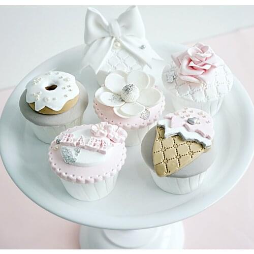 Simulation Blossom Cup Cake Simulation Afternoon Tea Cute Shooting Props Dessert Table Decoration Window Display
