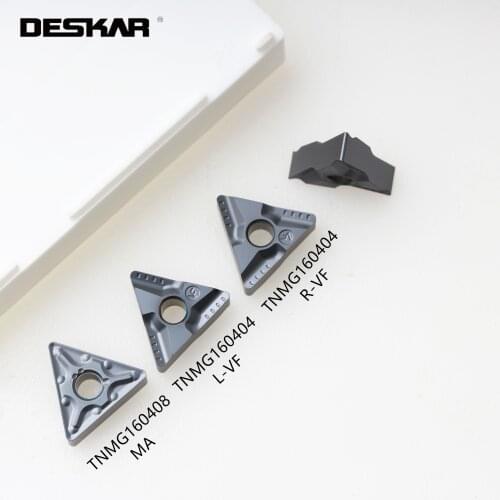 10PCS DESKAR TNMG160404 TNMG160408 R-VF L-VF MA LF6008 Turning Tools Carbide Alloy Inserts CNC Lathe Cutter Cutting Tool Parts