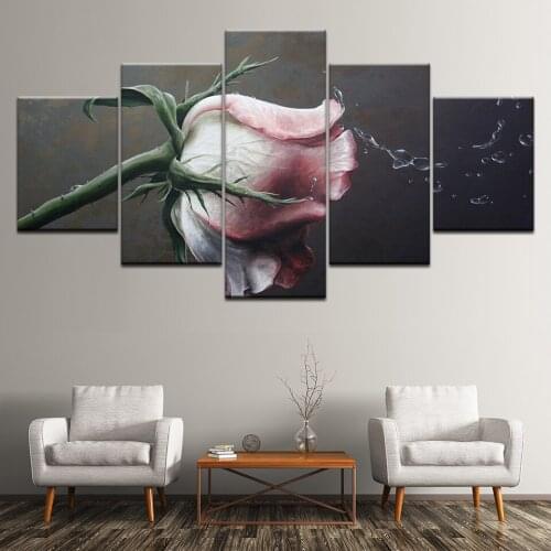 Canvas Painting Modern Contemporary Flowers Plants 5 Pieces Wall Art Painting Modular Wallpapers Poster Print Home Decor