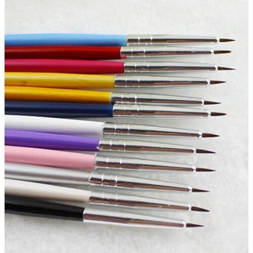 Fashion 12Pcs/Set Nail Art Brush Designer Pen Pencil Brush Painting Dotting Acrylic Manicure Tool Nail Art Brushes